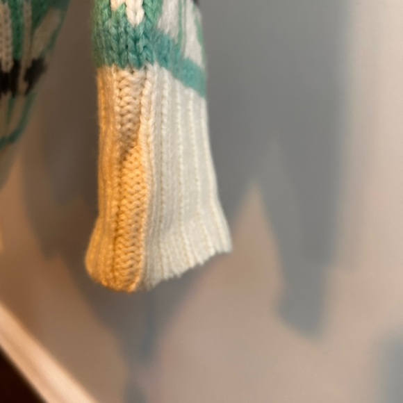 NWT AE Oversized Fairisle Mock Neck Women's Sweater Size Medium - Picture 4 of 13